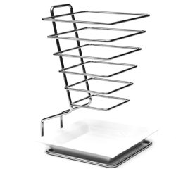 modern fruit and bread display buffet