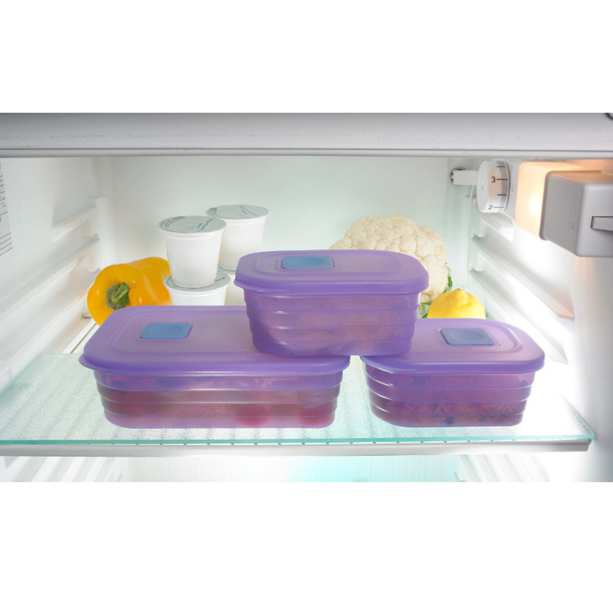 Enjoy - Contenitori frigo microonde Prisma set 3 pz
