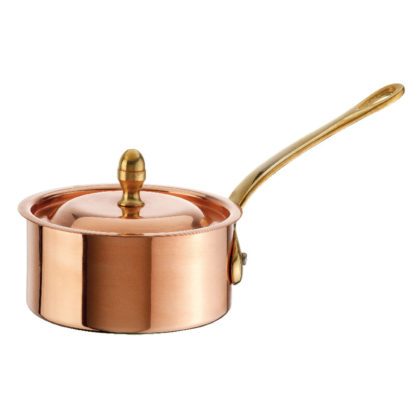 Small saucepan with lid copper