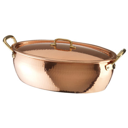 Oval saucepan copper