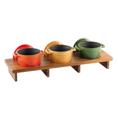 Wooden stand for 3 saucepan