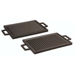 Griddle plate reversible cast iron