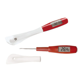 Digital thermometer with spatula