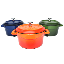ghisa mini cocotte set 3 pz discont