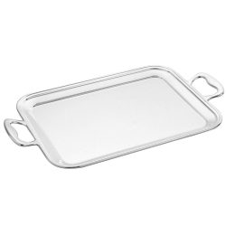 Rectangular tray with handles