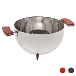handles grey red colander