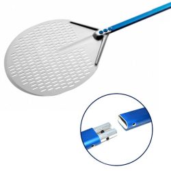 pala pizza tonda forata manico 2 pezzi